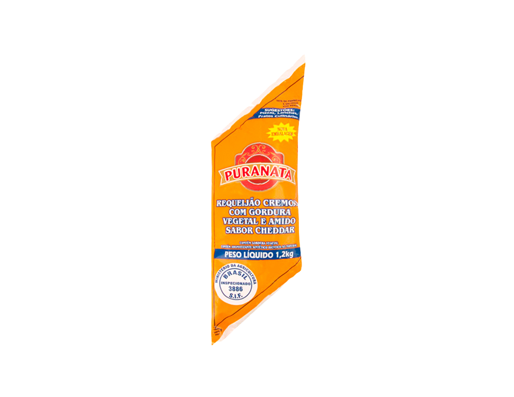 MISTURA DE REQUEIJÃO SABOR CHEDDAR PURANATA 1,2 KG (CX 8 BIS)